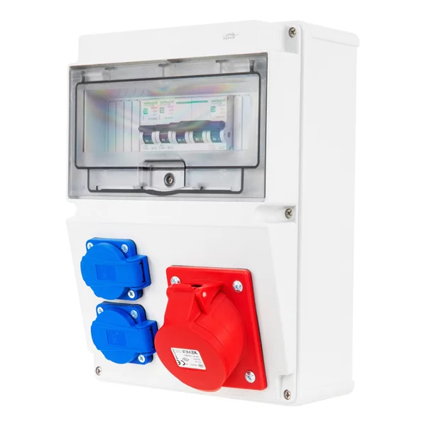 Tablou electric echipat cu o priza trifazica 32A 3P+N+E